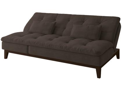 Imagem de Sofá-cama 3 Lugares Reclinável Suede Linoforte Jade