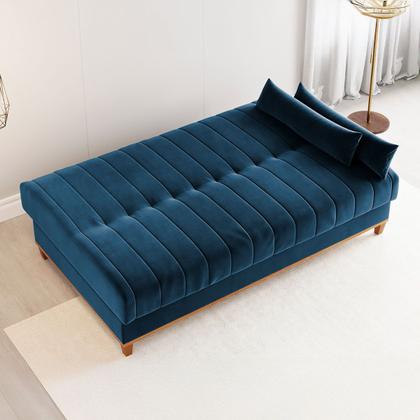 Imagem de Sofá Cama 3 Lugares Reclinável Tequila Azul - Viero Móveis