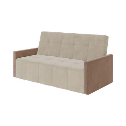 Imagem de Sofa Cama 4 Lugares Retrátil e Reclinável Paris 2,10m Veludo Areia/marrom