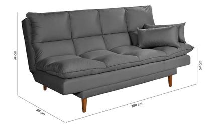Imagem de Sofá Cama Andorra com Banqueta Suede