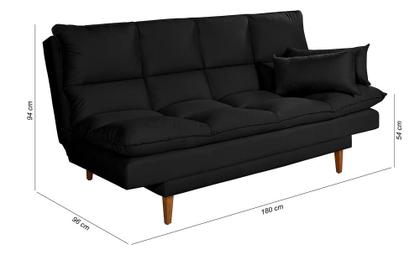 Imagem de Sofá Cama Andorra com Banqueta Suede