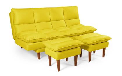 Imagem de Sofá Cama Andorra com Banqueta Suede