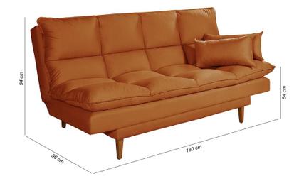 Imagem de Sofá Cama Andorra com Banqueta Suede