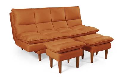 Imagem de Sofá Cama Andorra com Banqueta Suede