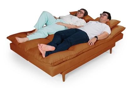 Imagem de Sofá Cama Andorra com Banqueta Suede