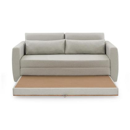 Imagem de Sofá-cama Aurora Premium Queen, medida 1,88m linho bege
