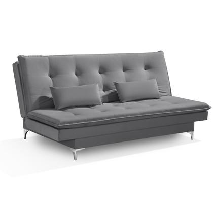 Imagem de Sofá Cama Bangkok Alto Conforto Aveludado c/ Almofadas