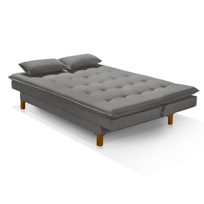 Imagem de Sofá Cama Bangkok Reclinável em Madeira Resistente Veludo