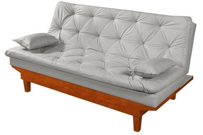 Imagem de Sofa Cama Caribe Em Material Sintetico + Duas Banquetas