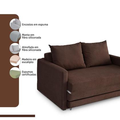 Imagem de Sofa Cama Casal 147cm Trento Estofama