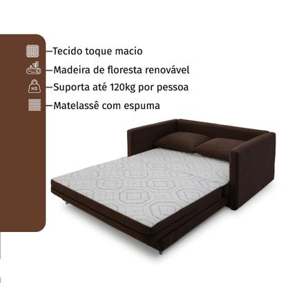 Imagem de Sofa Cama Casal 147cm Trento Estofama