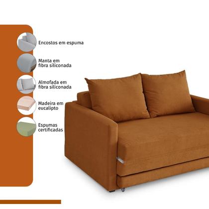 Imagem de Sofa Cama Casal 147cm Trento Estofama