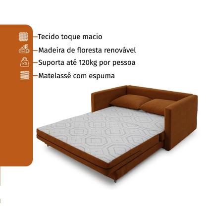 Imagem de Sofa Cama Casal 147cm Trento Estofama