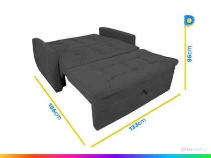 Sofá-cama Casal 2 Lugares Reclinável Veludo Matrix Meg Imagem de Sofá-cama Casal 2 Lugares Reclinável Veludo Matrix Meg