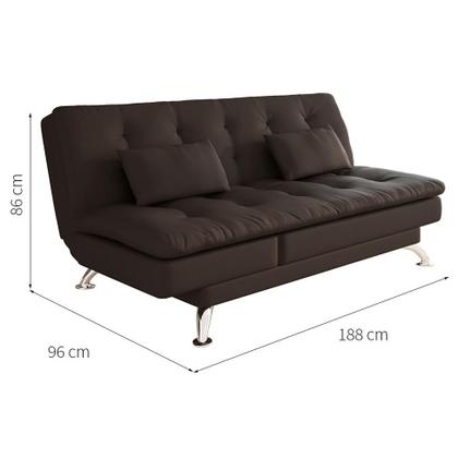Imagem de Sofá-Cama Casal 3 Lugares Amanda Café