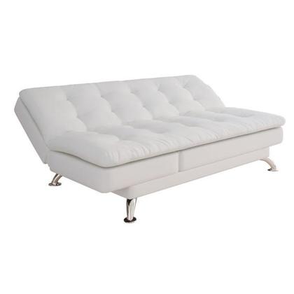 Imagem de Sofá-Cama Casal 3 Lugares Annanda material sintético Branco