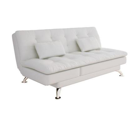 Imagem de Sofá-Cama Casal 3 Lugares Annanda material sintético Branco