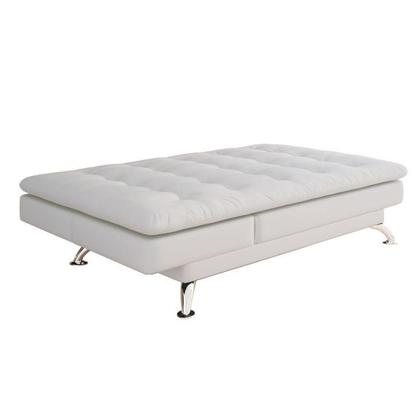 Imagem de Sofá-Cama Casal 3 Lugares Annanda material sintético Branco