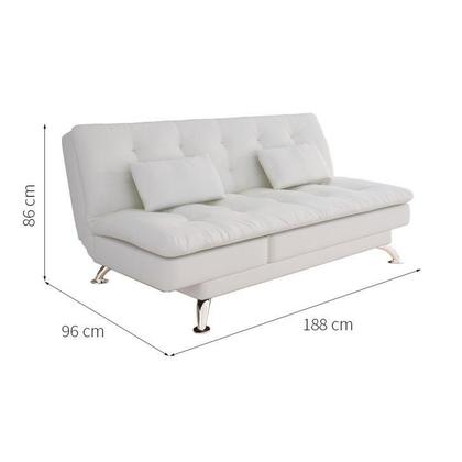 Imagem de Sofá-Cama Casal 3 Lugares Annanda material sintético Branco