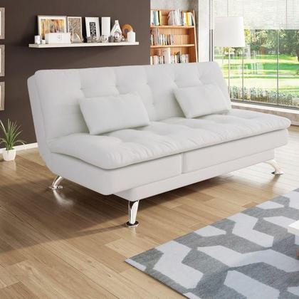 Imagem de Sofá-Cama Casal 3 Lugares Annanda material sintético Branco