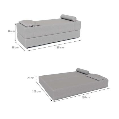 Sofá-Cama Casal 3 Lugares Cecília Linho Cru - Mobly Imagem de Sofá-Cama Casal 3 Lugares Cecília Linho Cru