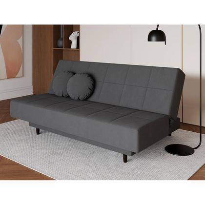 Sofá-Cama Casal 3 Lugares Jimmy Suede Grafite - Mobly Imagem de Sofá-Cama Casal 3 Lugares Jimmy Suede Grafite