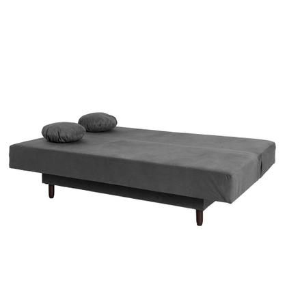 Sofá-Cama Casal 3 Lugares Jimmy Suede Grafite - Mobly Imagem de Sofá-Cama Casal 3 Lugares Jimmy Suede Grafite