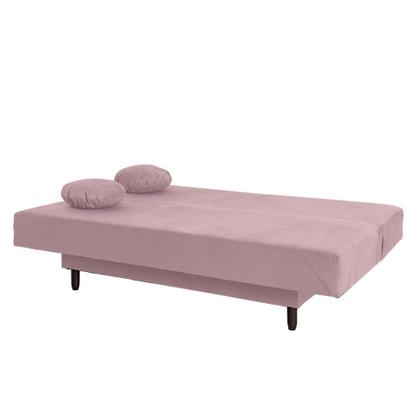 Sofá-Cama Casal 3 Lugares Jimmy Suede Rosa Claro - Mobly Imagem de Sofá-Cama Casal 3 Lugares Jimmy Suede Rosa Claro