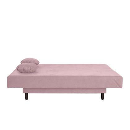 Sofá-Cama Casal 3 Lugares Jimmy Suede Rosa Claro - Mobly Imagem de Sofá-Cama Casal 3 Lugares Jimmy Suede Rosa Claro