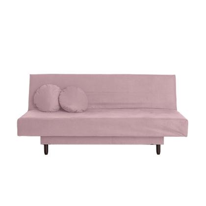 Sofá-Cama Casal 3 Lugares Jimmy Suede Rosa Claro - Mobly Imagem de Sofá-Cama Casal 3 Lugares Jimmy Suede Rosa Claro