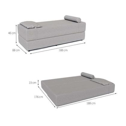 Sofá-Cama Casal 3 Lugares Joana Linho Cru - Mobly Imagem de Sofá-Cama Casal 3 Lugares Joana Linho Cru