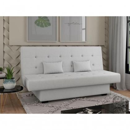 Imagem de Sofá Cama Casal 3 Lugares Laila Branco material sintético