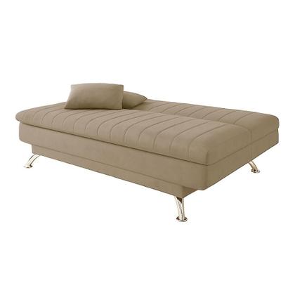 Imagem de Sofá-Cama Casal 3 Lugares Paiva Suede Bege