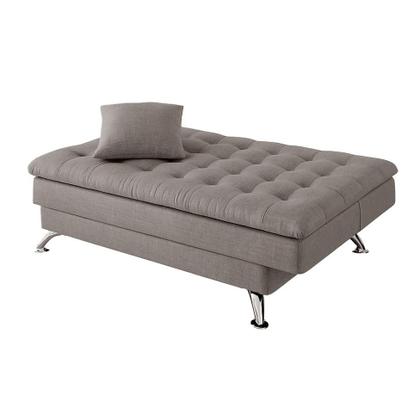 Imagem de Sofá-Cama Casal 3 Lugares Premium Linho Cinza