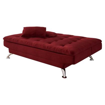 Sofá-Cama Casal 3 Lugares Premium Suede Vermelho - Mobly Imagem de Sofá-Cama Casal 3 Lugares Premium Suede Vermelho