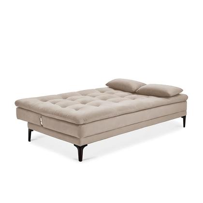 Imagem de Sofá-Cama Casal 3 Lugares Prince Suede Bege