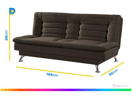 Imagem de Sofá-cama Casal 3 Lugares Reclinável Maya