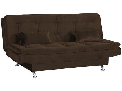 Imagem de Sofá-cama Casal 3 Lugares Reclinável Veludo Light Matrix Salomé