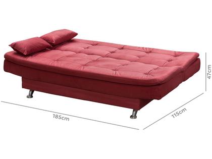 Sofá-cama Casal 3 Lugares Reclinável Veludo Light Matrix Salomé Imagem de Sofá-cama Casal 3 Lugares Reclinável Veludo Light Matrix Salomé