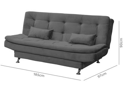 Sofá-cama Casal 3 Lugares Reclinável Veludo Light Matrix Salomé Imagem de Sofá-cama Casal 3 Lugares Reclinável Veludo Light Matrix Salomé