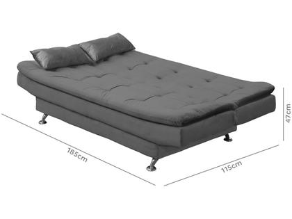 Sofá-cama Casal 3 Lugares Reclinável Veludo Light Matrix Salomé Imagem de Sofá-cama Casal 3 Lugares Reclinável Veludo Light Matrix Salomé