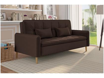 Imagem de Sofá-cama Casal 3 Lugares Reclinável Veludo