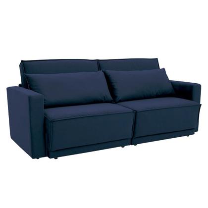 Sofá-Cama Casal 3 Lugares Retrátil e Reclinável Aspen Suede Azul Petróleo - Mobly Imagem de Sofá-Cama Casal 3 Lugares Retrátil e Reclinável Aspen Suede Azul Petróleo