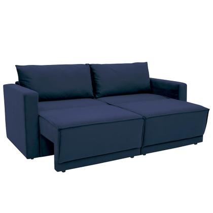 Sofá-Cama Casal 3 Lugares Retrátil e Reclinável Aspen Suede Azul Petróleo - Mobly Imagem de Sofá-Cama Casal 3 Lugares Retrátil e Reclinável Aspen Suede Azul Petróleo