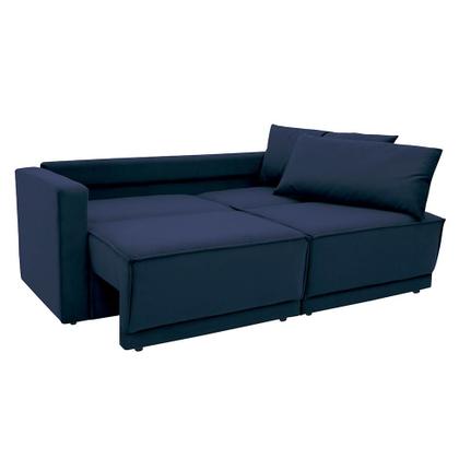 Sofá-Cama Casal 3 Lugares Retrátil e Reclinável Aspen Suede Azul Petróleo - Mobly Imagem de Sofá-Cama Casal 3 Lugares Retrátil e Reclinável Aspen Suede Azul Petróleo