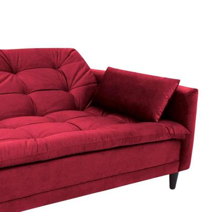 Imagem de Sofá-Cama Casal 3 Lugares Sofia Suede Vermelho