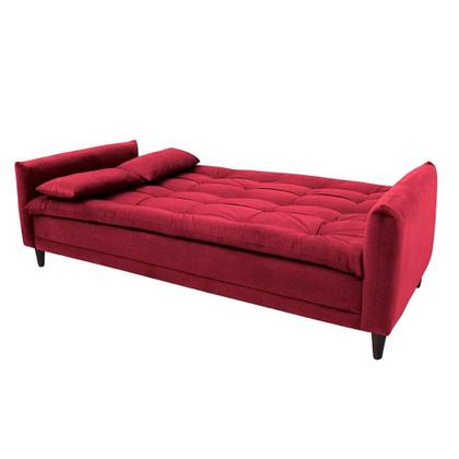 Imagem de Sofá-Cama Casal 3 Lugares Sofia Suede Vermelho
