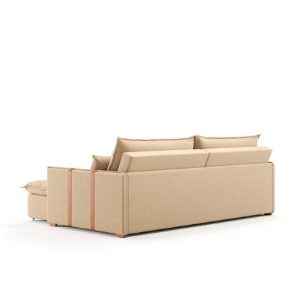 Imagem de Sofá-Cama Casal 3 Lugares Solomons Linho Bege