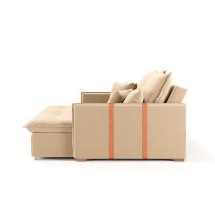 Imagem de Sofá-Cama Casal 3 Lugares Solomons Linho Bege