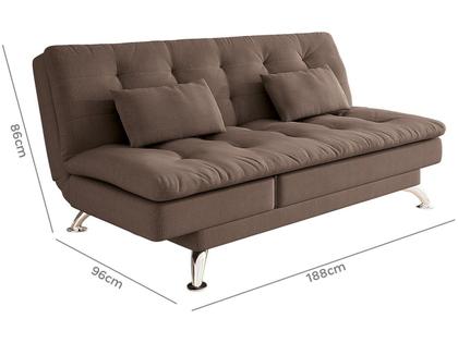 Sofá-cama Casal 3 Lugares Suede Linoforte Jade A2 Imagem de Sofá-cama Casal 3 Lugares Suede Linoforte Jade A2